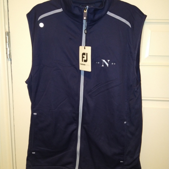 NWT FootJoy Thermo Series Fleece Back Golf Vest Men's sz Medium W/Logo - Picture 2 of 11